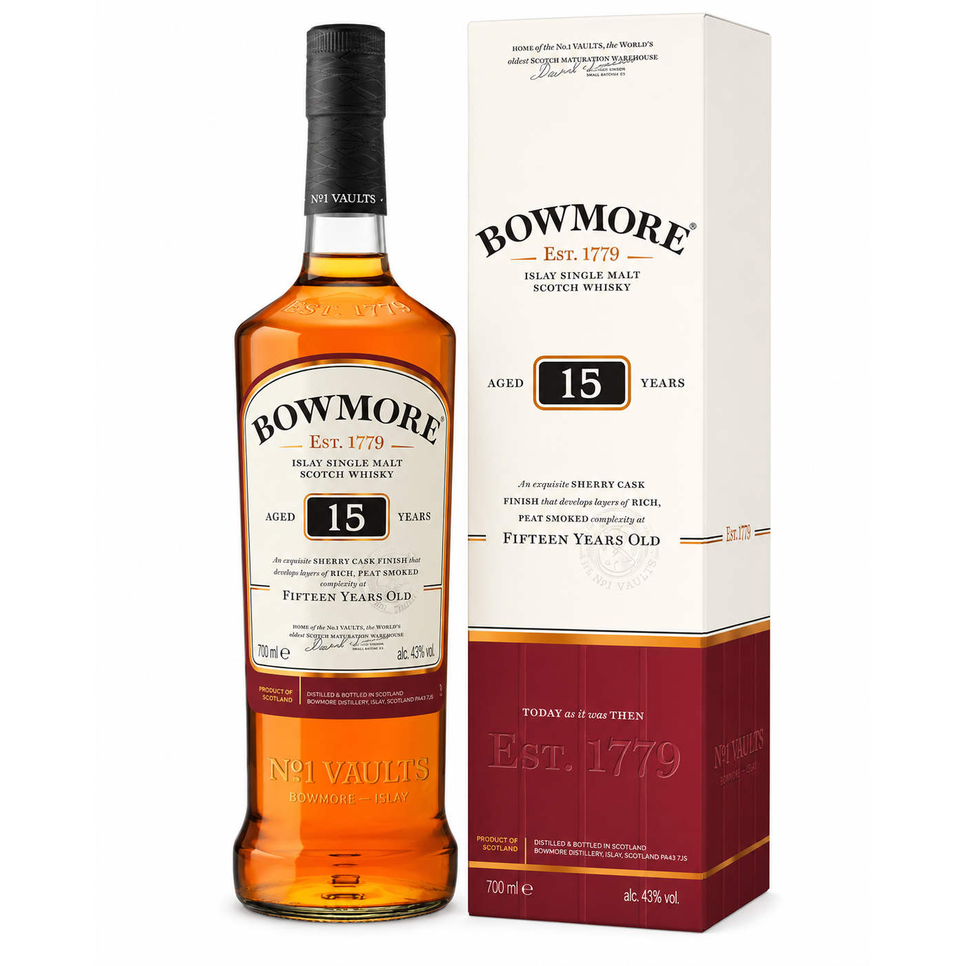 Bowmore 15 Year Old Islay Single Malt Scotch Whisky 700ml