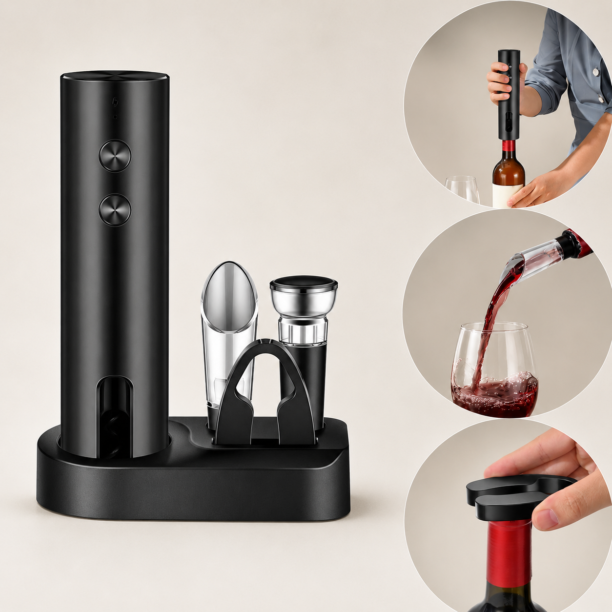 Electric Wine Set – Open, Serve & Preserve