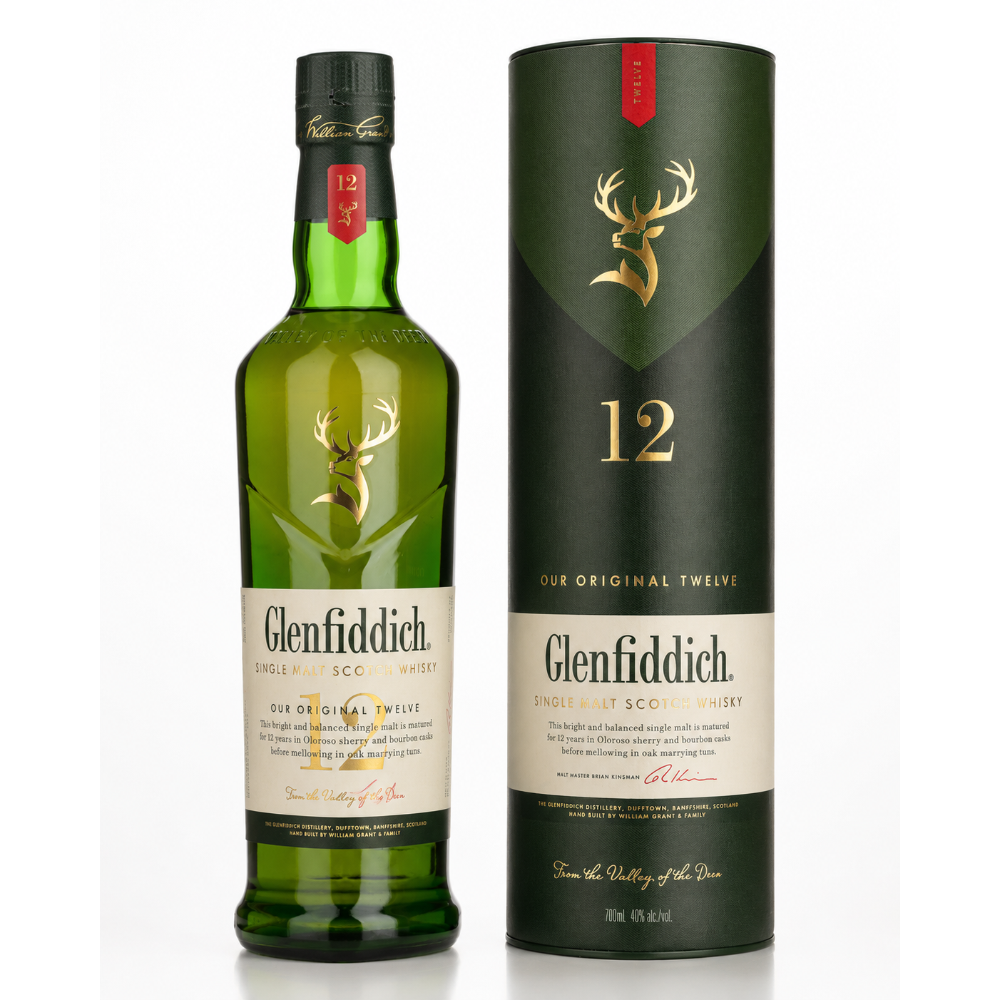 Glenfiddich 12 Year Old Speyside Single Malt Scotch Whisky 700ml