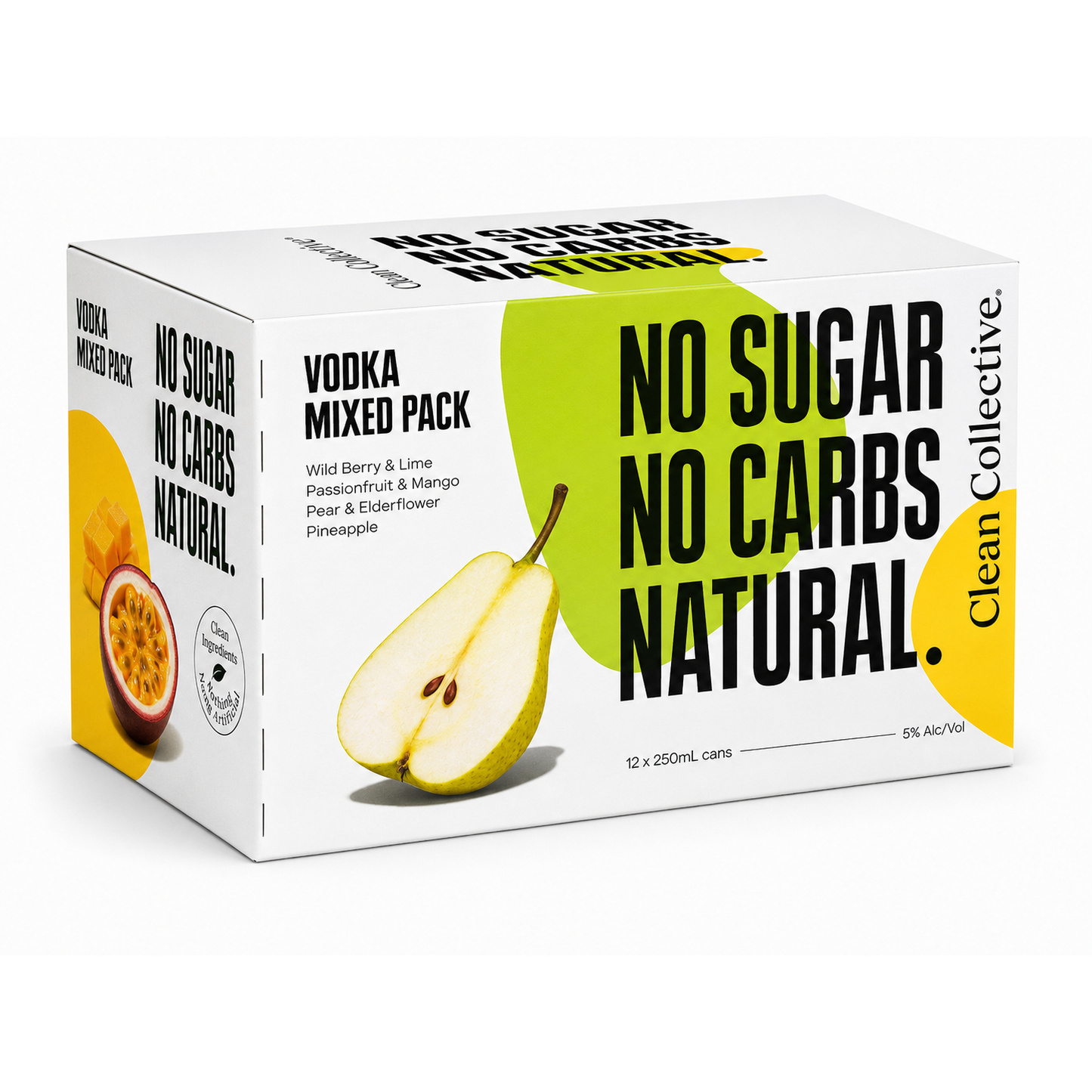 Clean Collective Vodka Soda Mixed 12 Pack 12x250ml