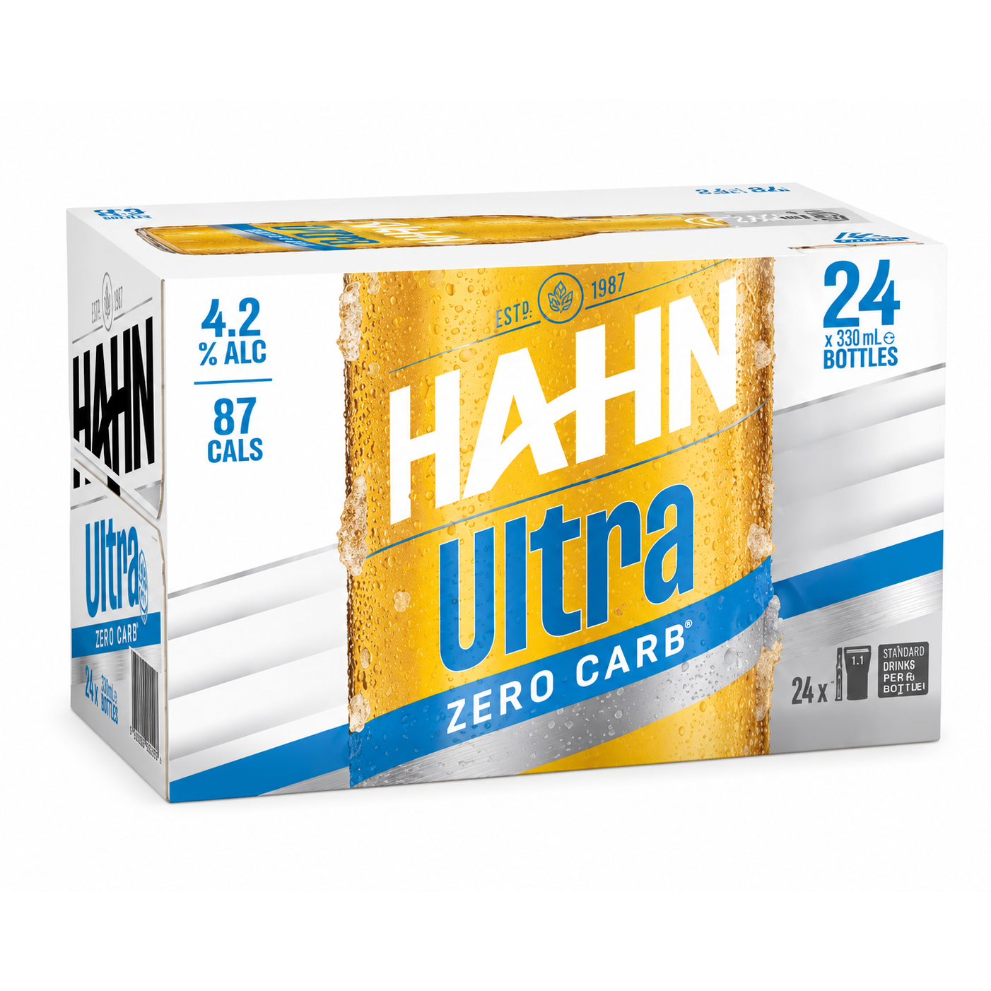 Hahn Ultra Zero Carb 330ml Bottles CTN (24 Pack)