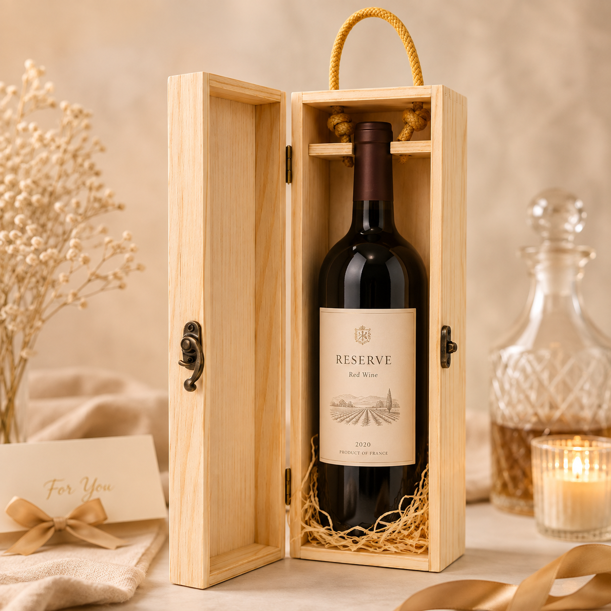 Single Wooden Wine Gift Box