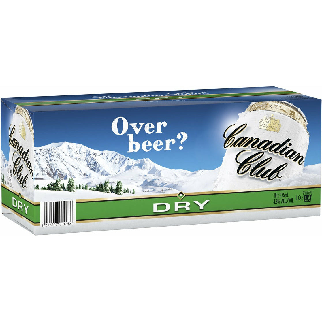 Canadian Club Whisky & Dry Cans 10 Pack 375mL