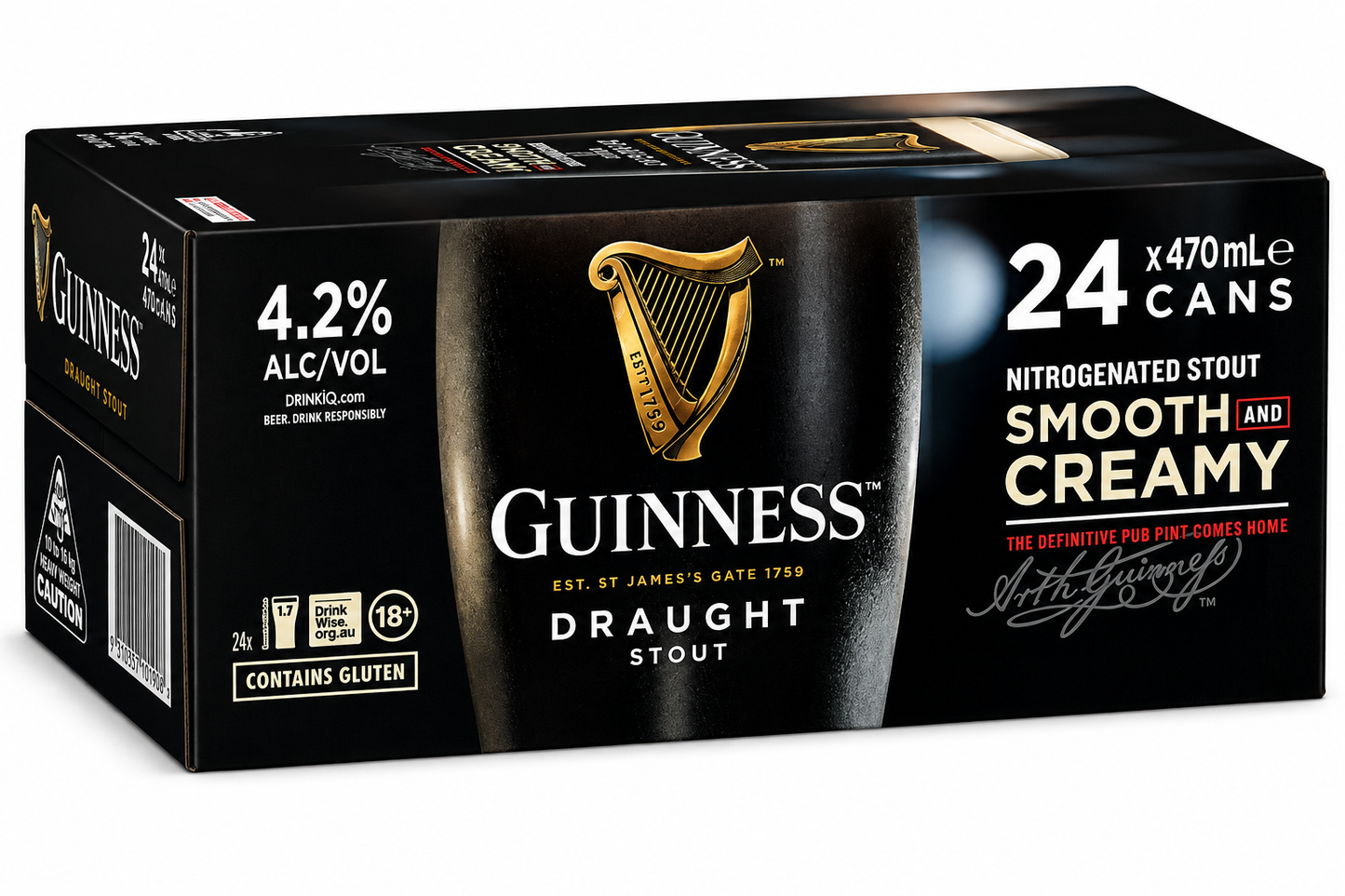 Guinness Draught 440ml Cans CTN (24 Pack)