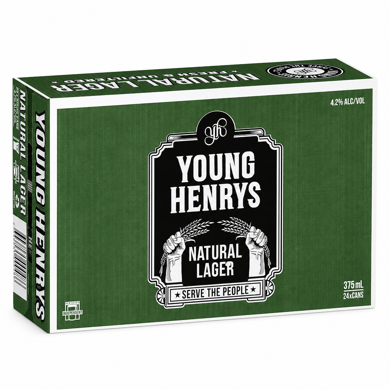 Young & Henry Natural Lager 24x375ml Cans