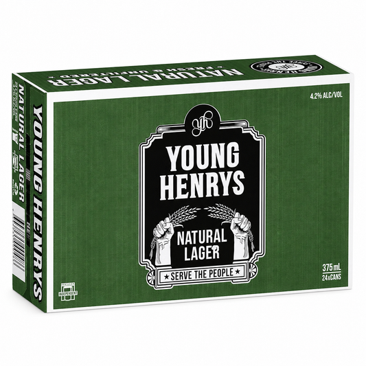 Young & Henry Natural Lager 24x375ml Cans