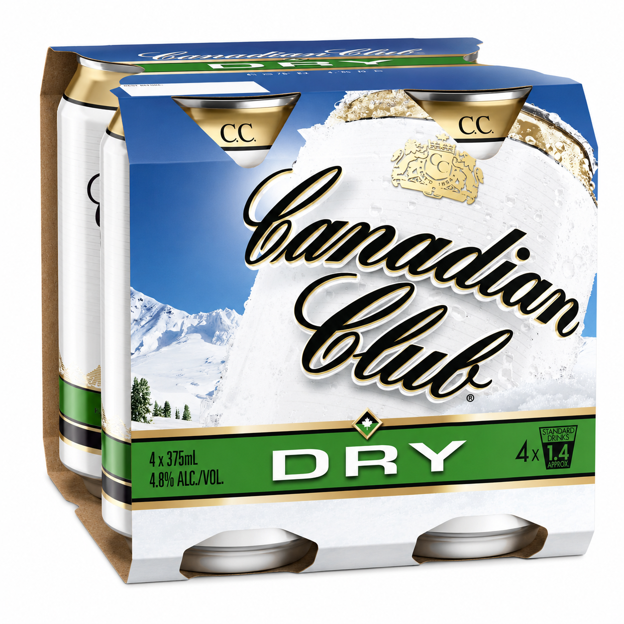 Canadian Club Whisky & Dry Cans 10x375ml