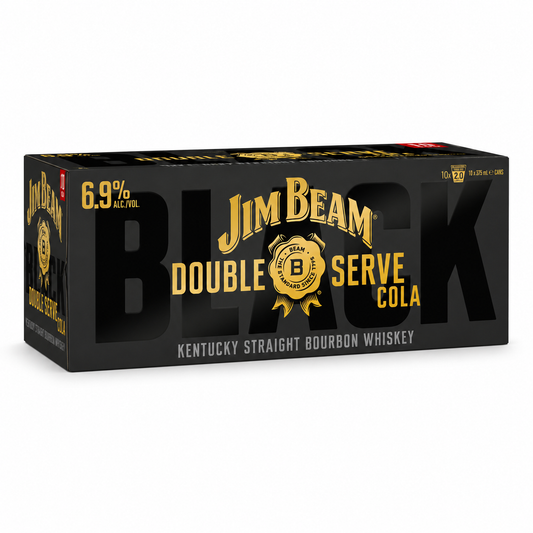 Jim Beam Black Double Serve 6.9% Can 375ml 10 Pack