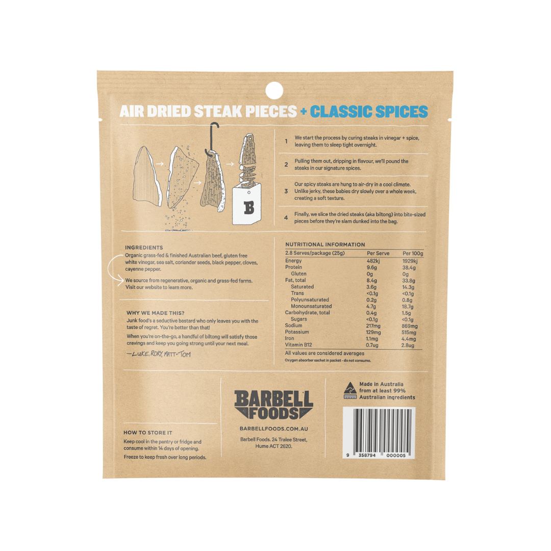 Barbell Biltong Classic 70g