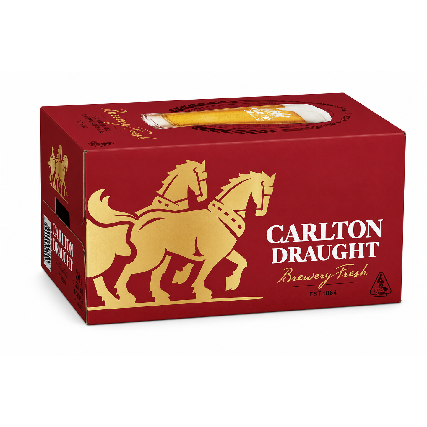 Carlton Draught 375ml Bottles CTN (24 Pack)