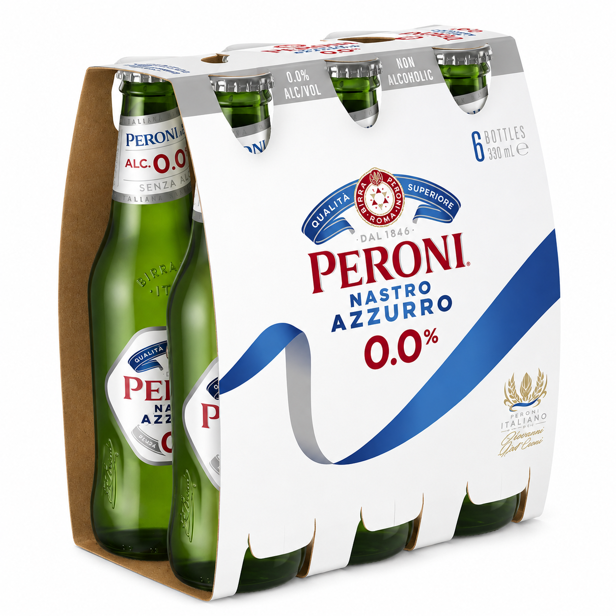Peroni 0.0% Non-Alcoholic Lager Bottles 24x330ml