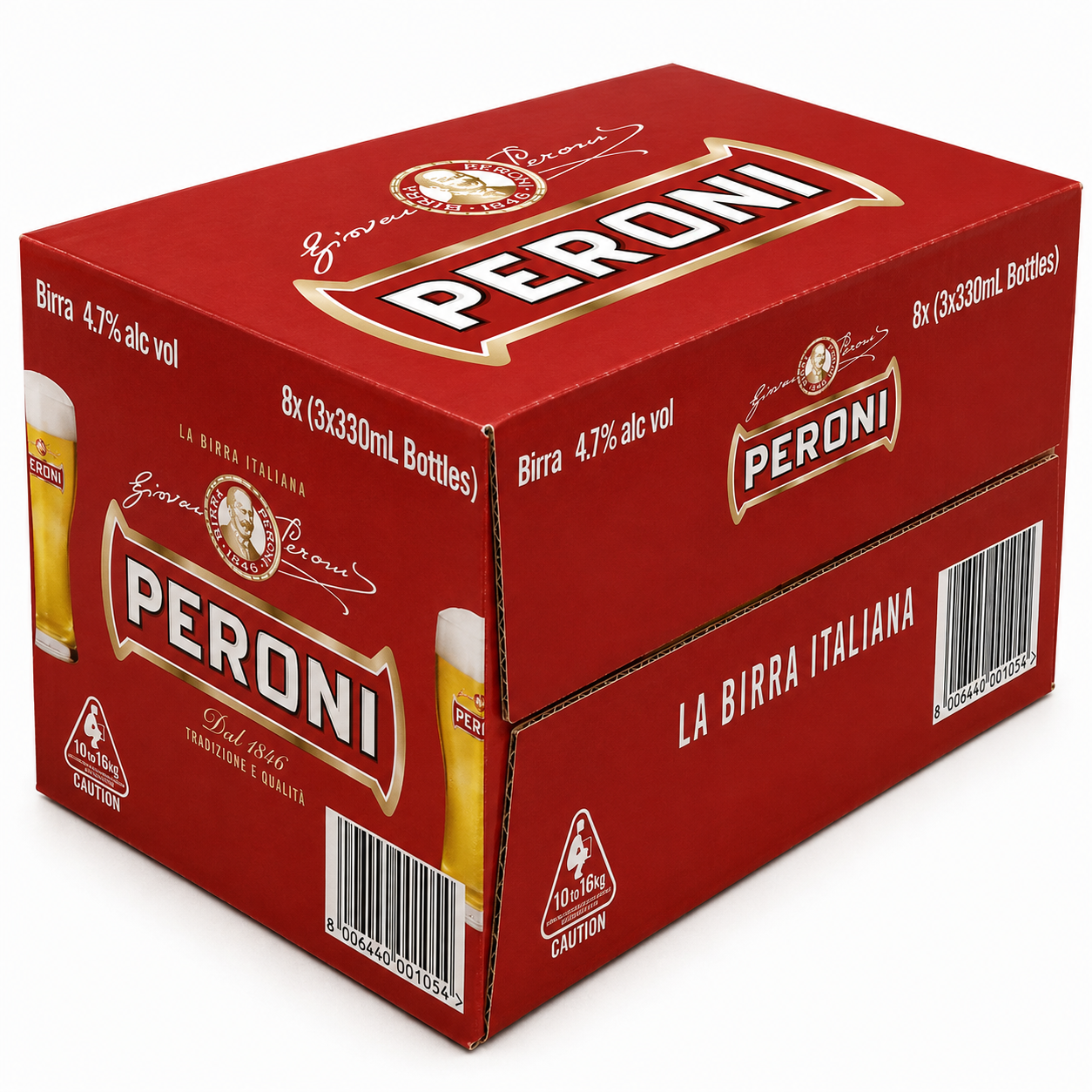 Peroni Red Label Pale Lager 330ml CTN (24 Pack)