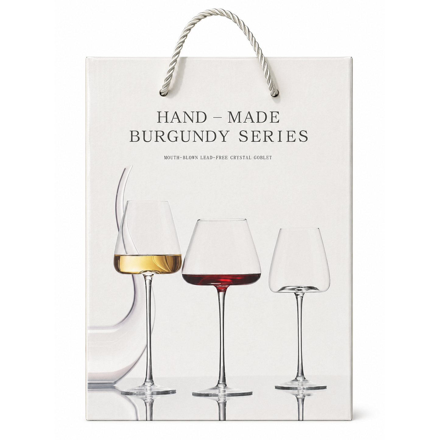 Hand-Made Burgundy Series Crystal Goblets – 2 Pack