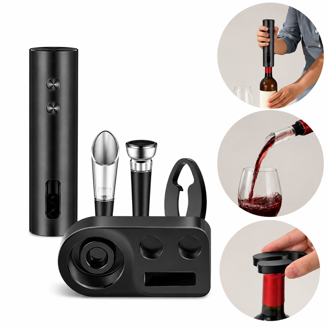 Electric Wine Set – Open, Serve & Preserve