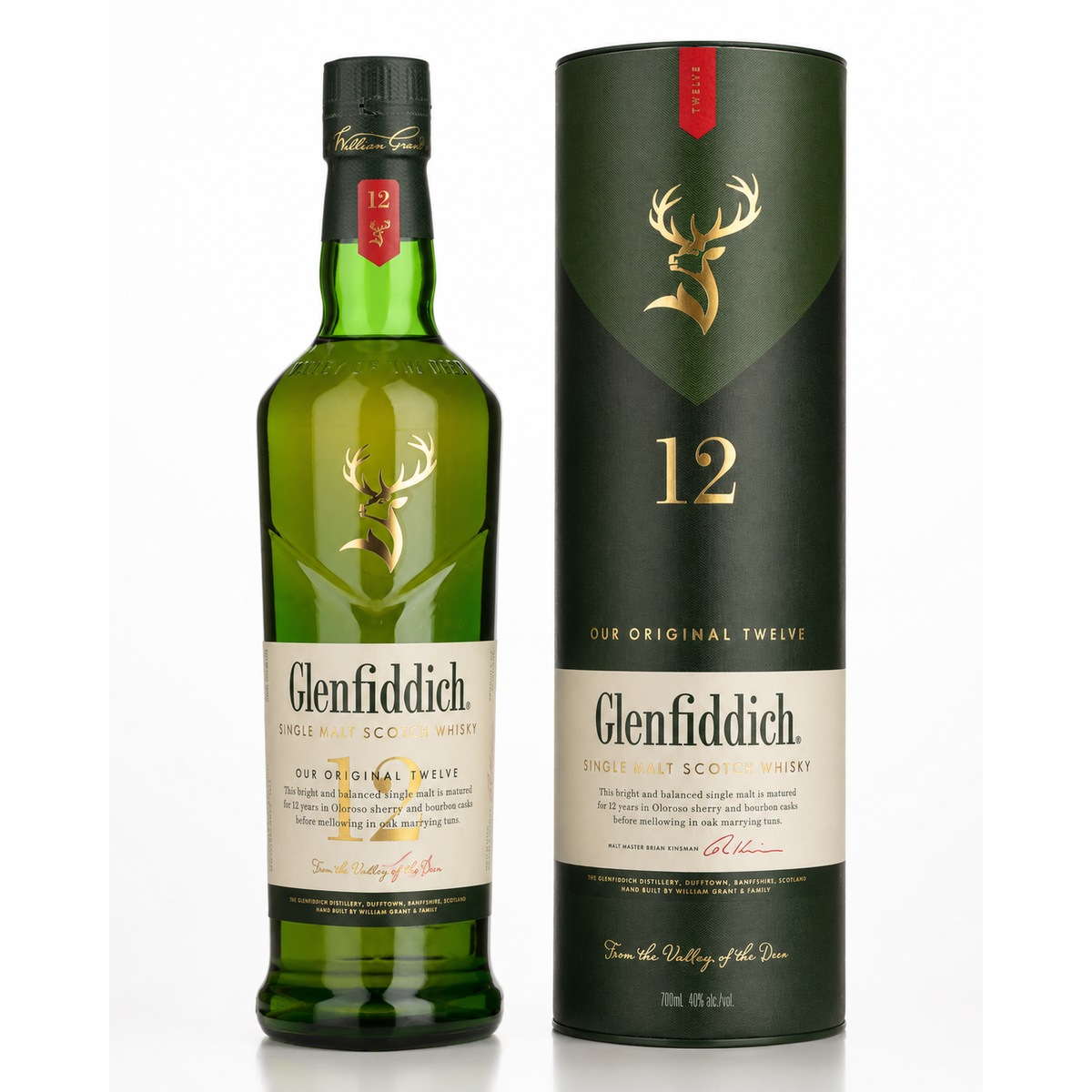 Glenfiddich 12 Year Old Speyside Single Malt Scotch Whisky 700ml