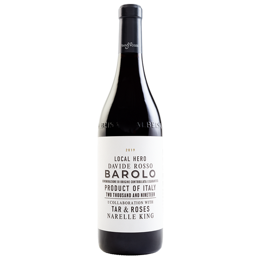 Wine bottle with a white label on a white background