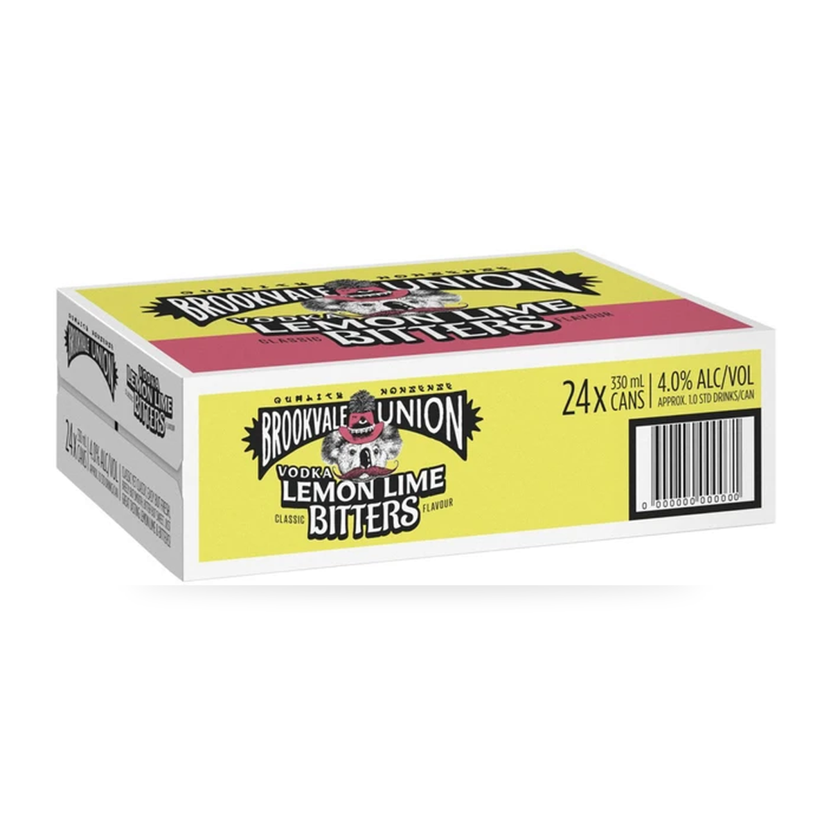 Brookvale Union Lemon Lime & Bitters Vodka Can 330ml Case 24