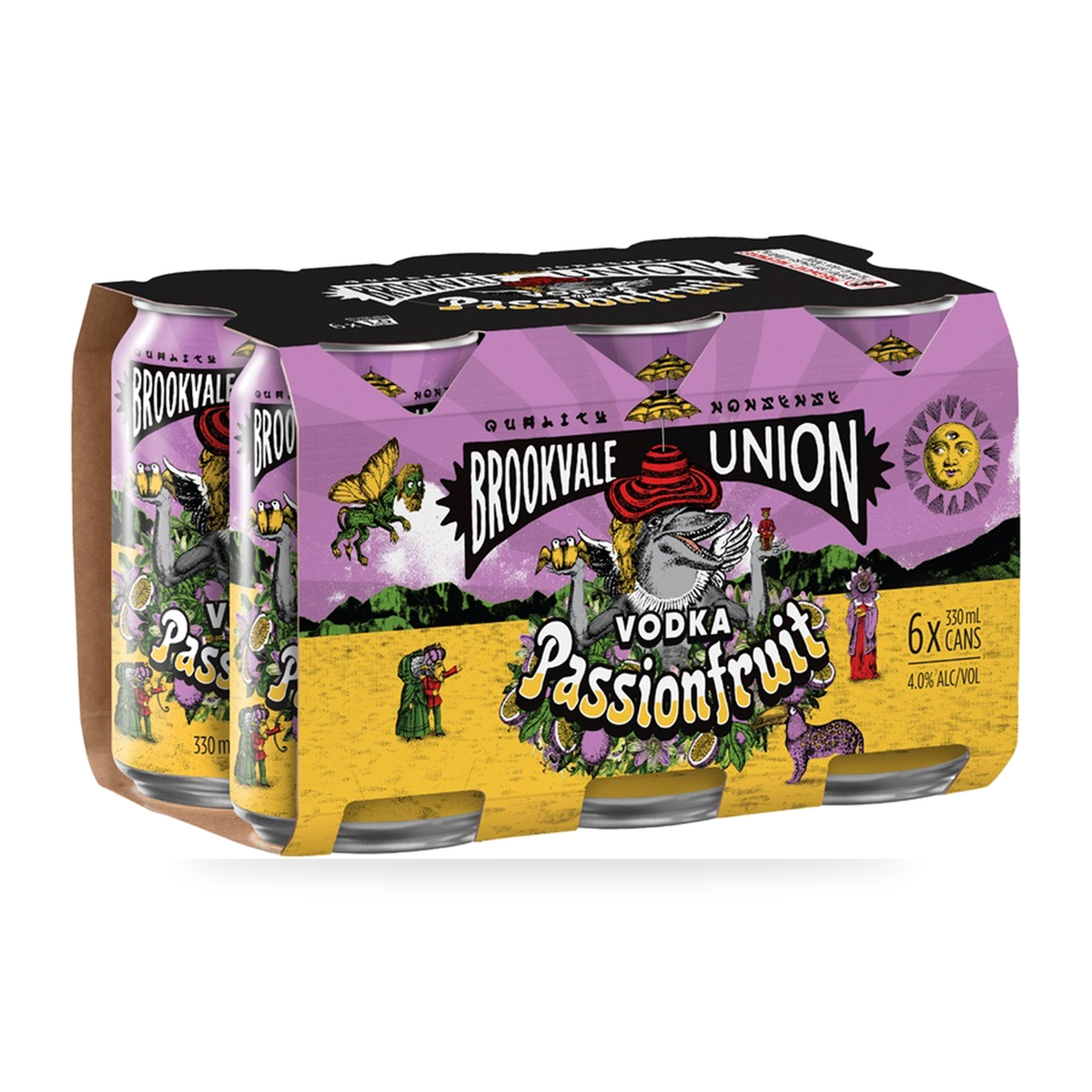 Brookvale Union Vodka Passionfruit Can 330ml Case 24