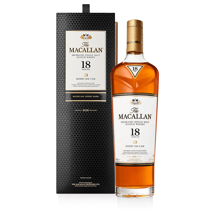 The Macallan Sherry Oak 18 Year Old Single Malt Scotch Whisky 700ml