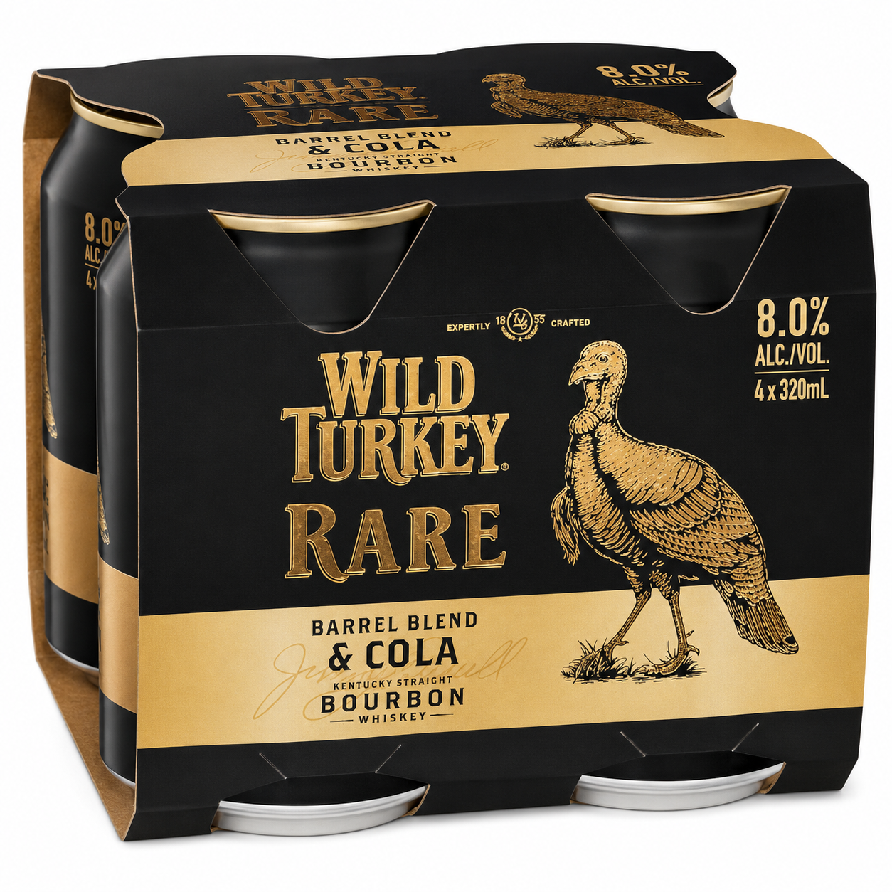 Wild Turkey Rare & Cola 8% Can 375ml 10 Pack