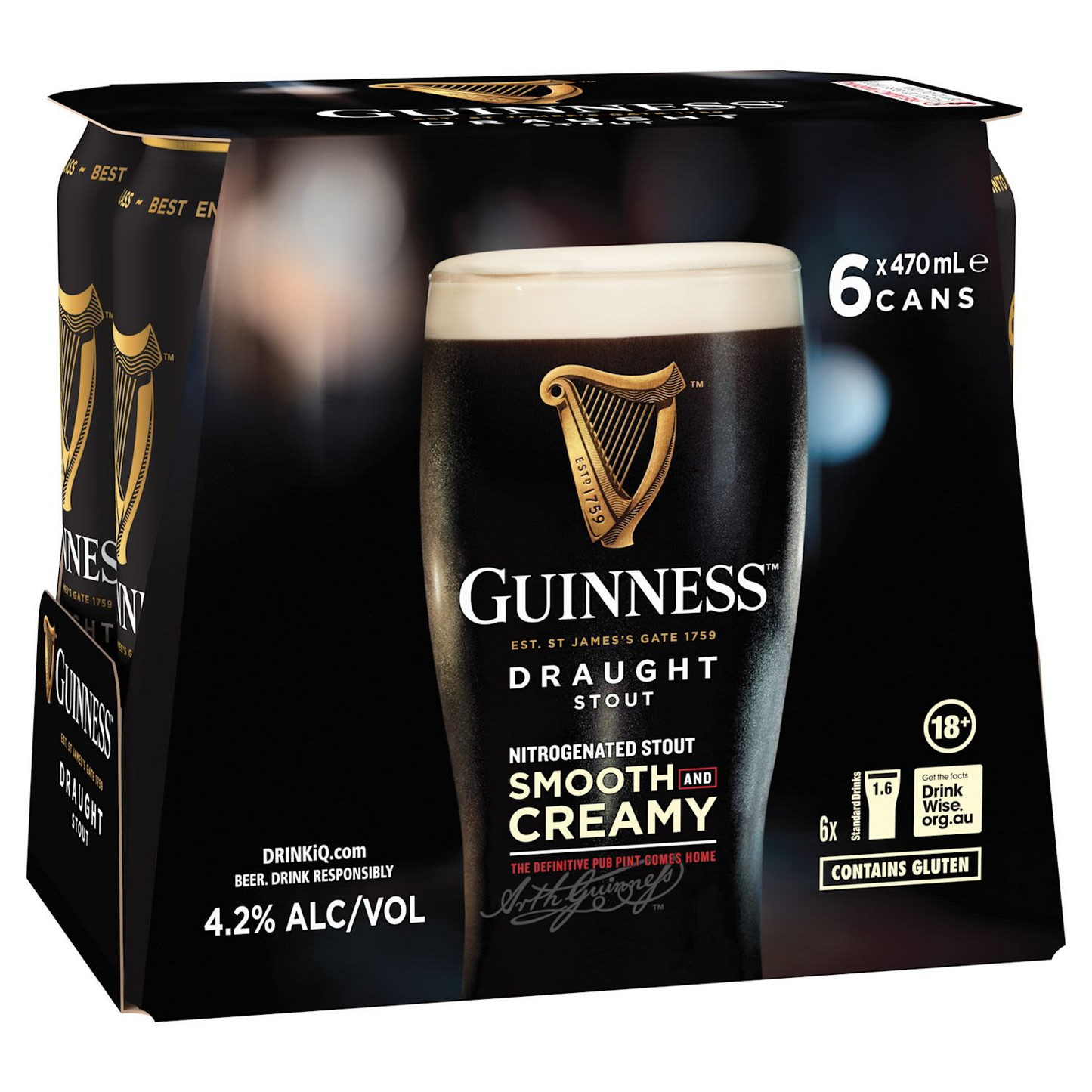 Guinness Draught 440ml Cans CTN (24 Pack)