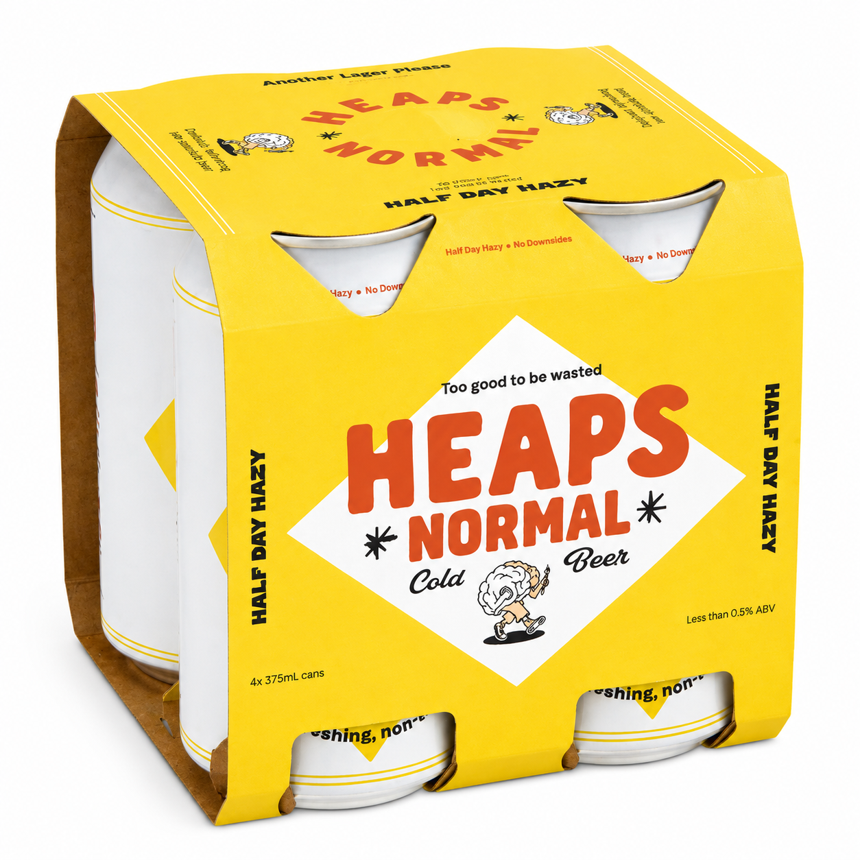 Heaps Normal Hazy Non-Alcoholic Cans 24x375ml