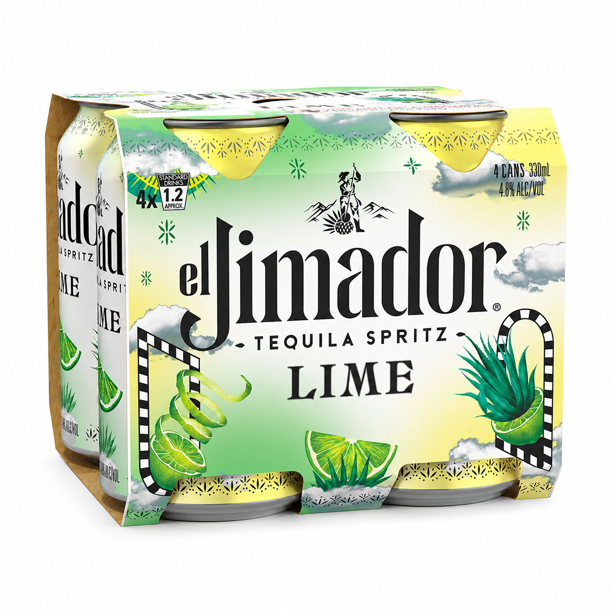 El Jimador Tequila Lime Spritz Can 330ml 4.7% 4 Pack