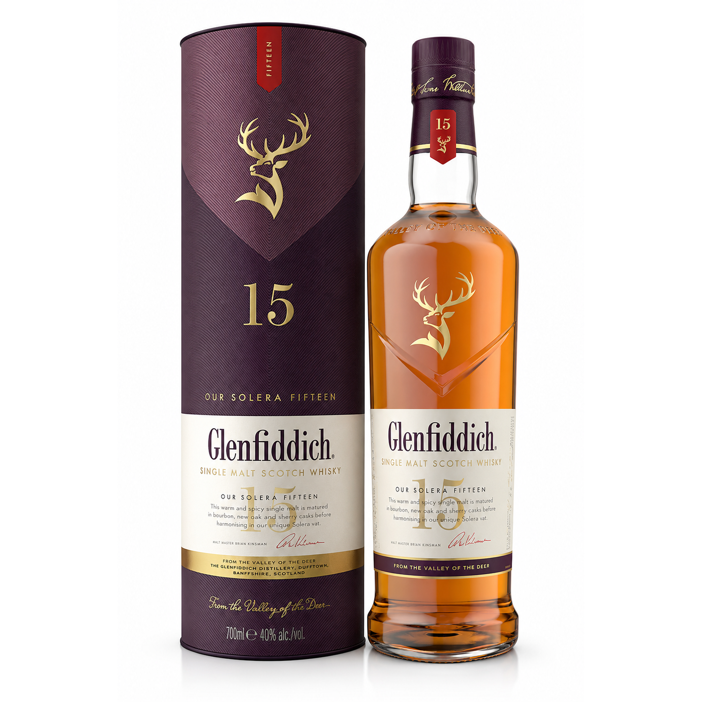 Glenfiddich 15 Year Old Speyside Single Malt Scotch Whisky 700ml