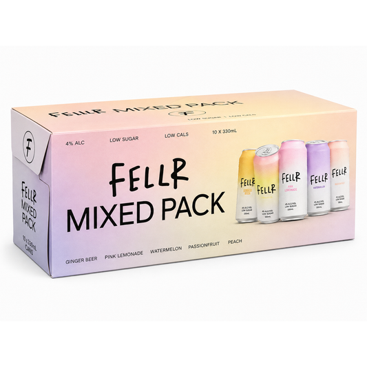Fellr Seltzer Mixed Flavour 4% 330ml Can 10 Pack
