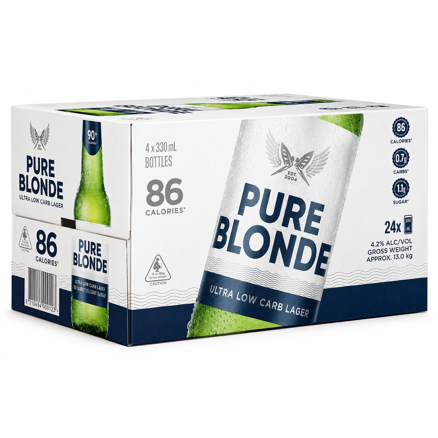 Pure Blonde Ultra  Low Carb Lager 330ml Bottles CTN (24 Pack)