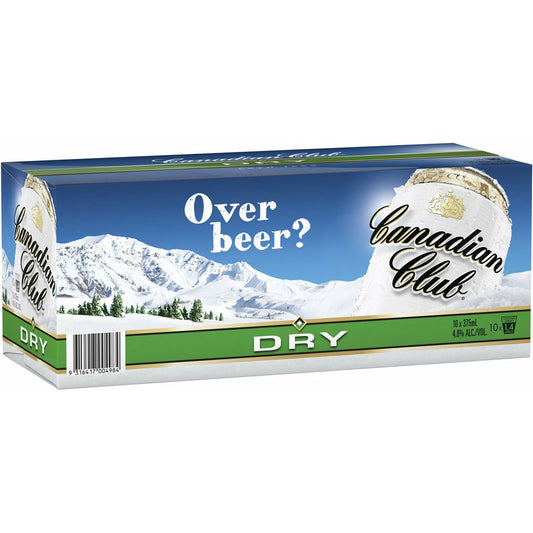 Canadian Club Whisky & Dry Cans 10 Pack 375mL