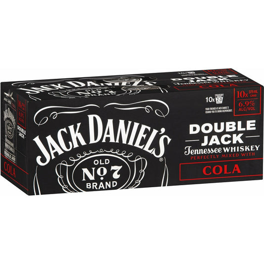 Jack Daniel's Double Jack & Cola Cans 10x375ml